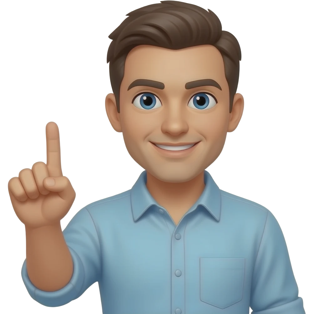 man gooning with middle finger up emoji