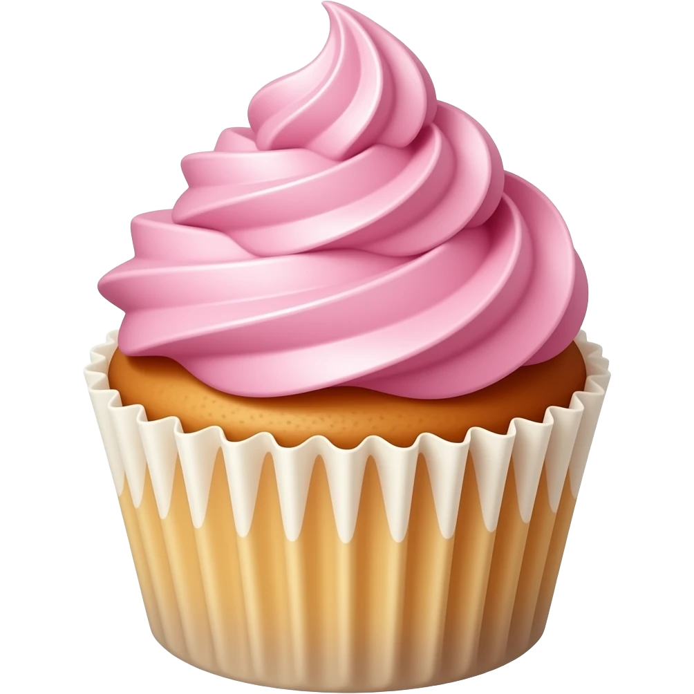 Cupcake with pink icing emoji