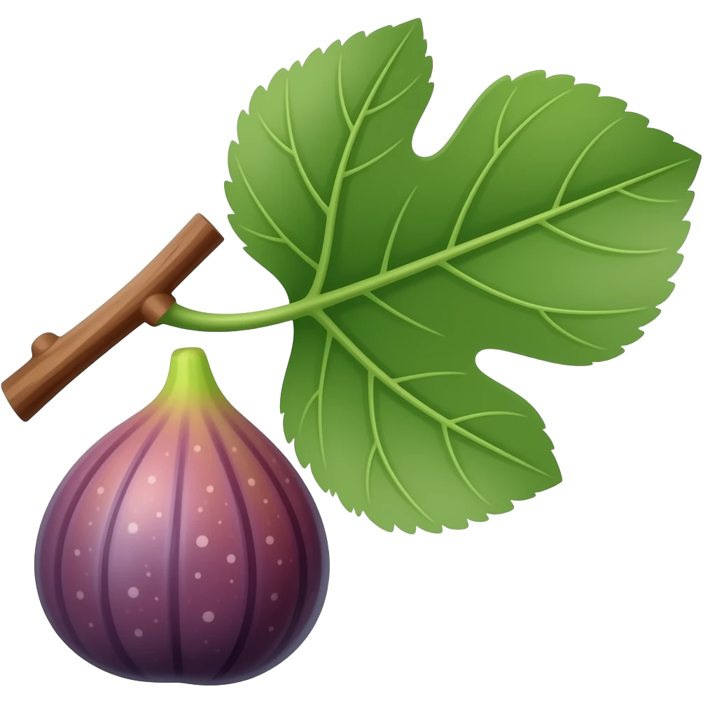 fig big leaf and fig emoji