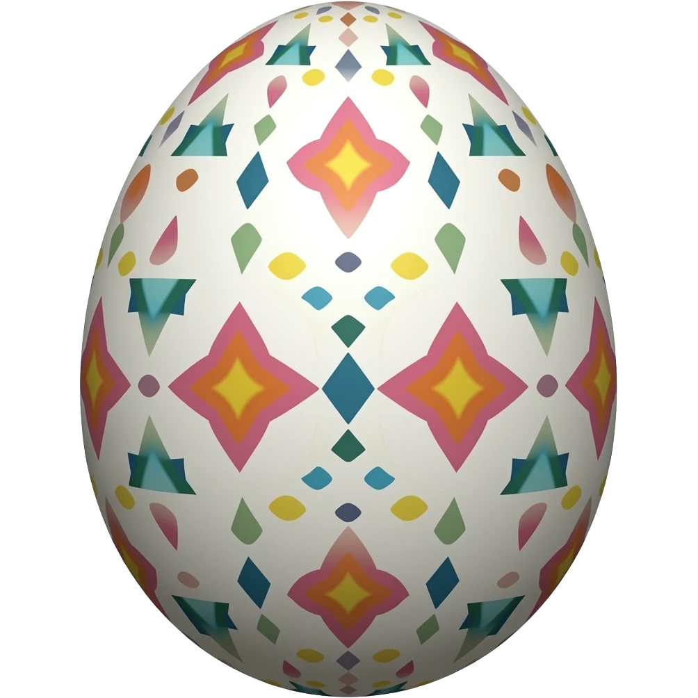 Easter egg, pattern, symmetry emoji
