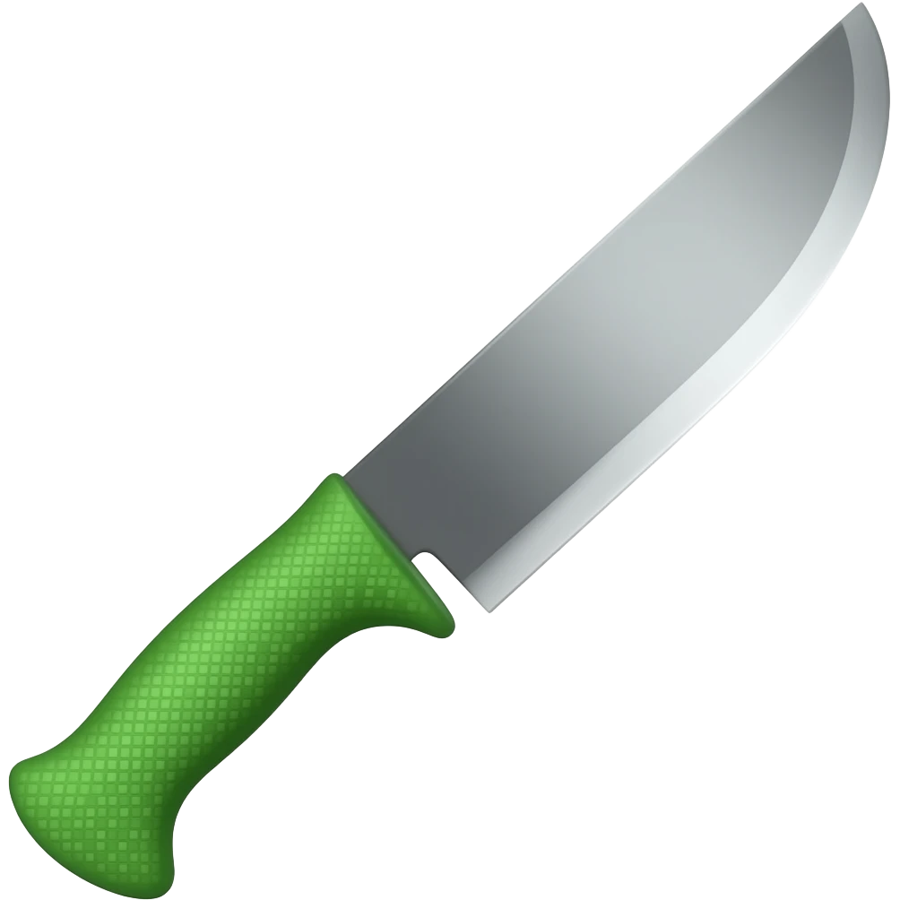 Sharp Machete green Handle right  side side emoji