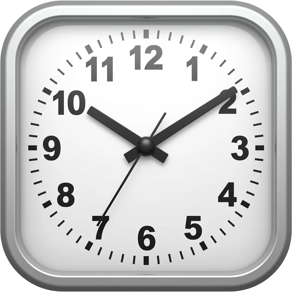 square clock emoji