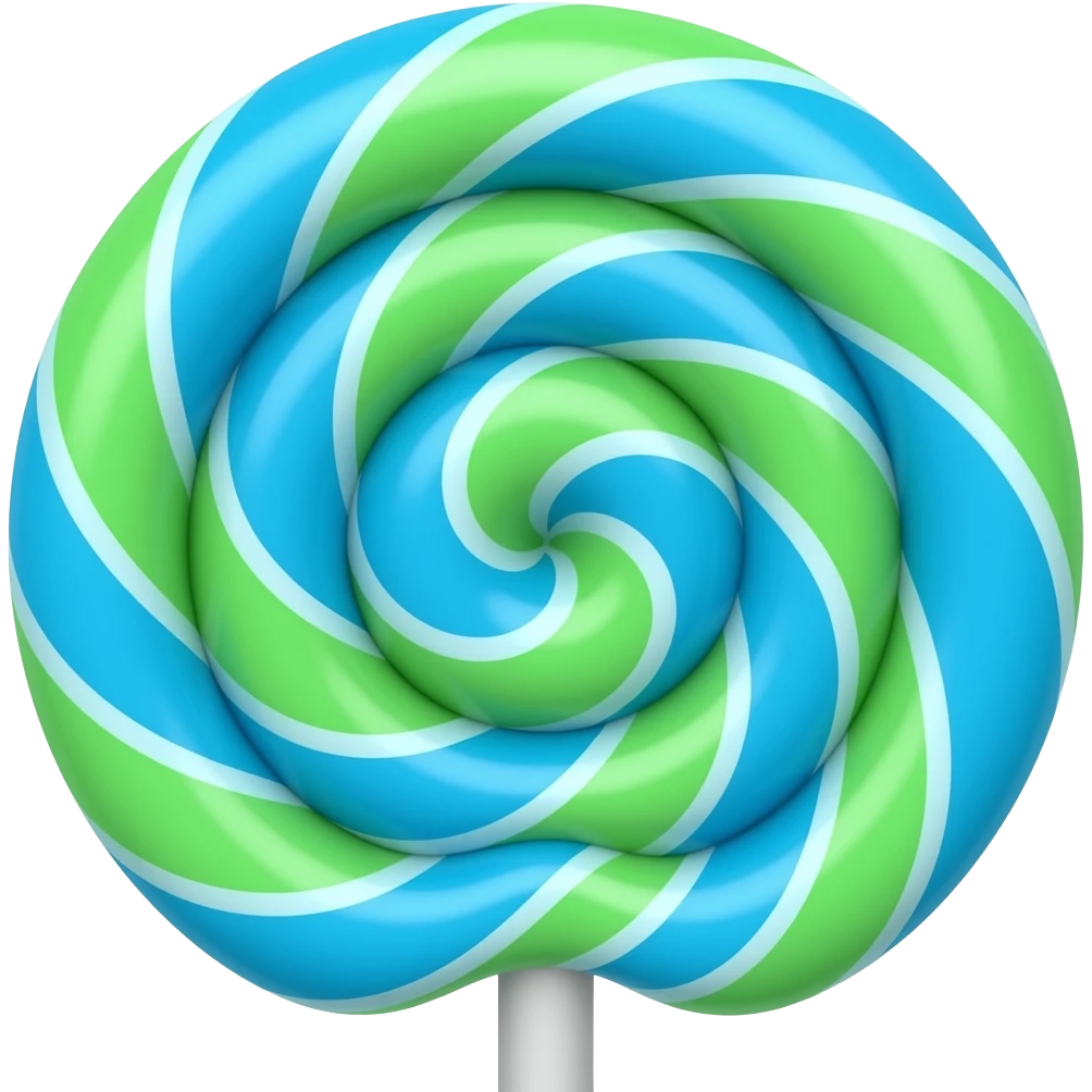 Lollipop blue and green emoji