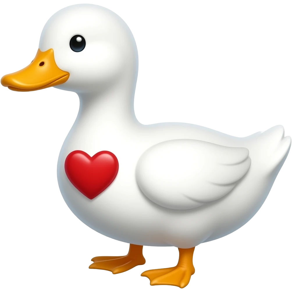 اردک شم سفید یک دست کنقلبش قرمز کن♥️🦆این دو تا رو ترکیب کن و ی استیکر خوشگل بساز emoji