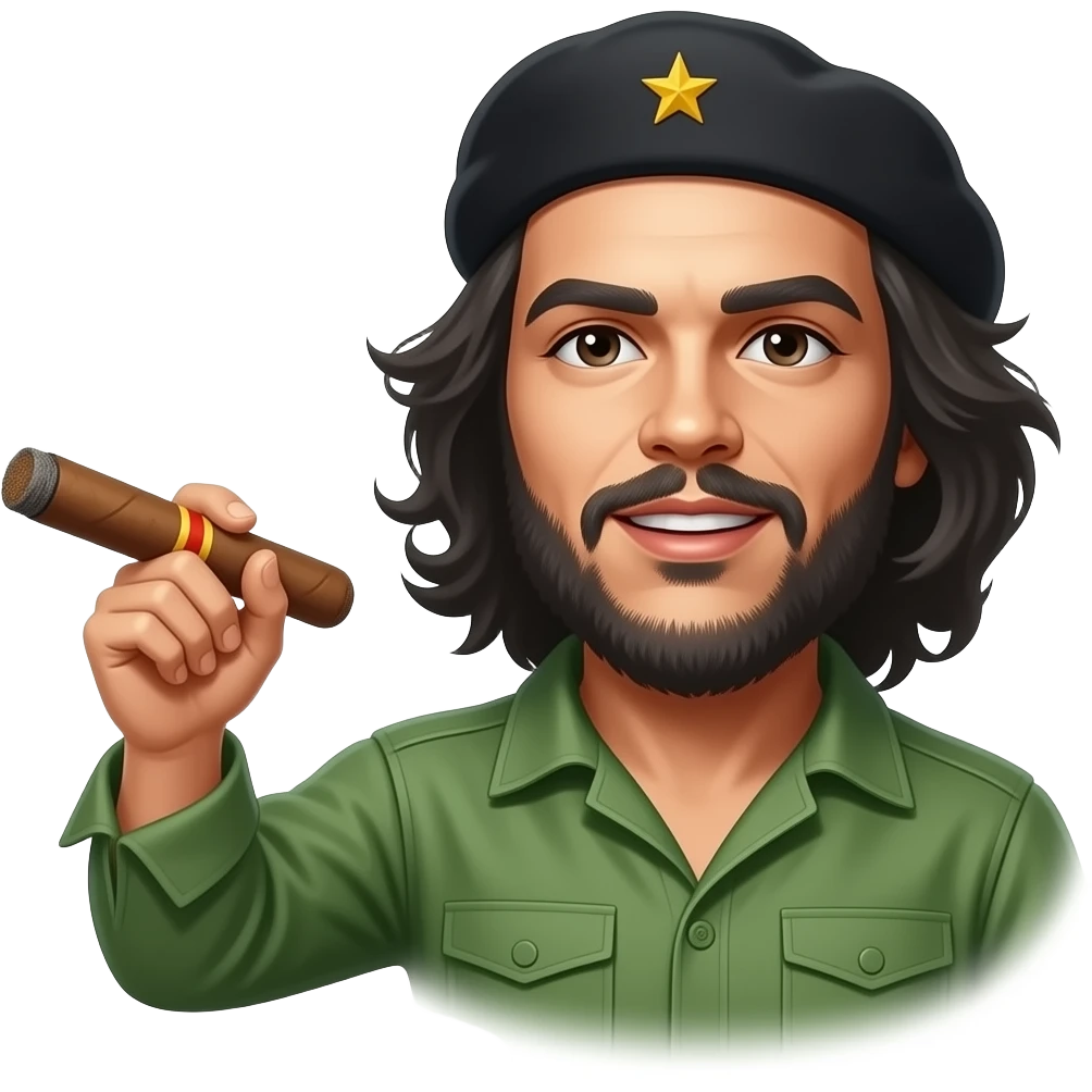 che guevara smile big cigar hand emoji
