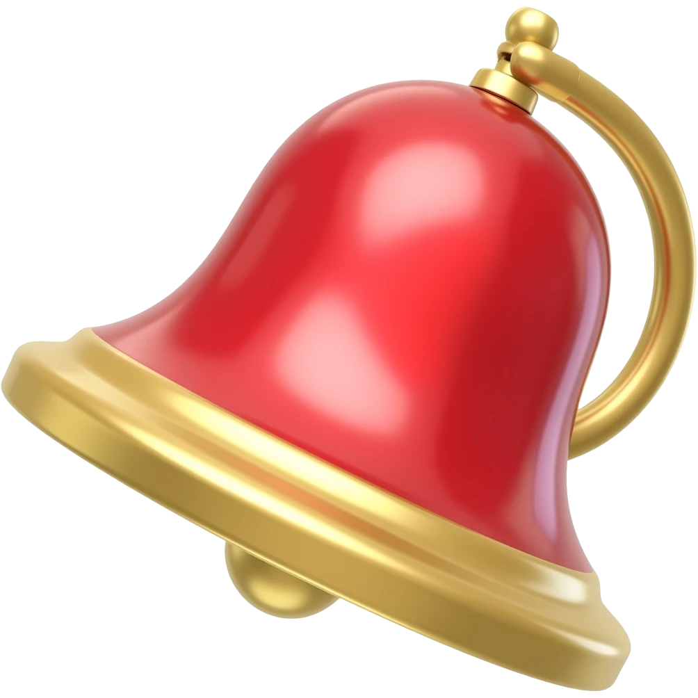 cartoonish style alarm bell emoji