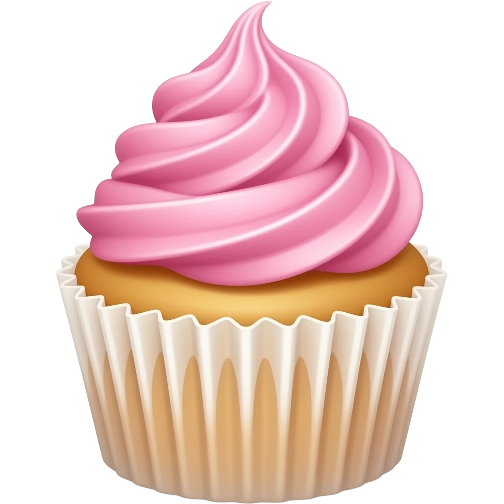 Cupcake with pink icing emoji