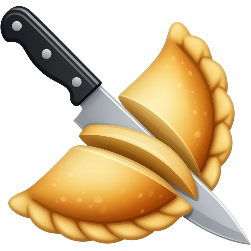 kill this samosa with a knife emoji