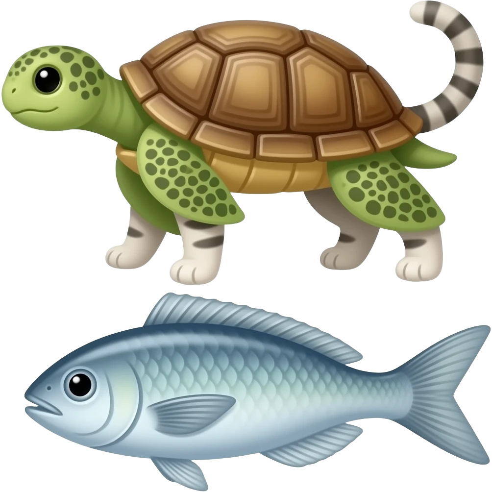 cat turtle fish emoji