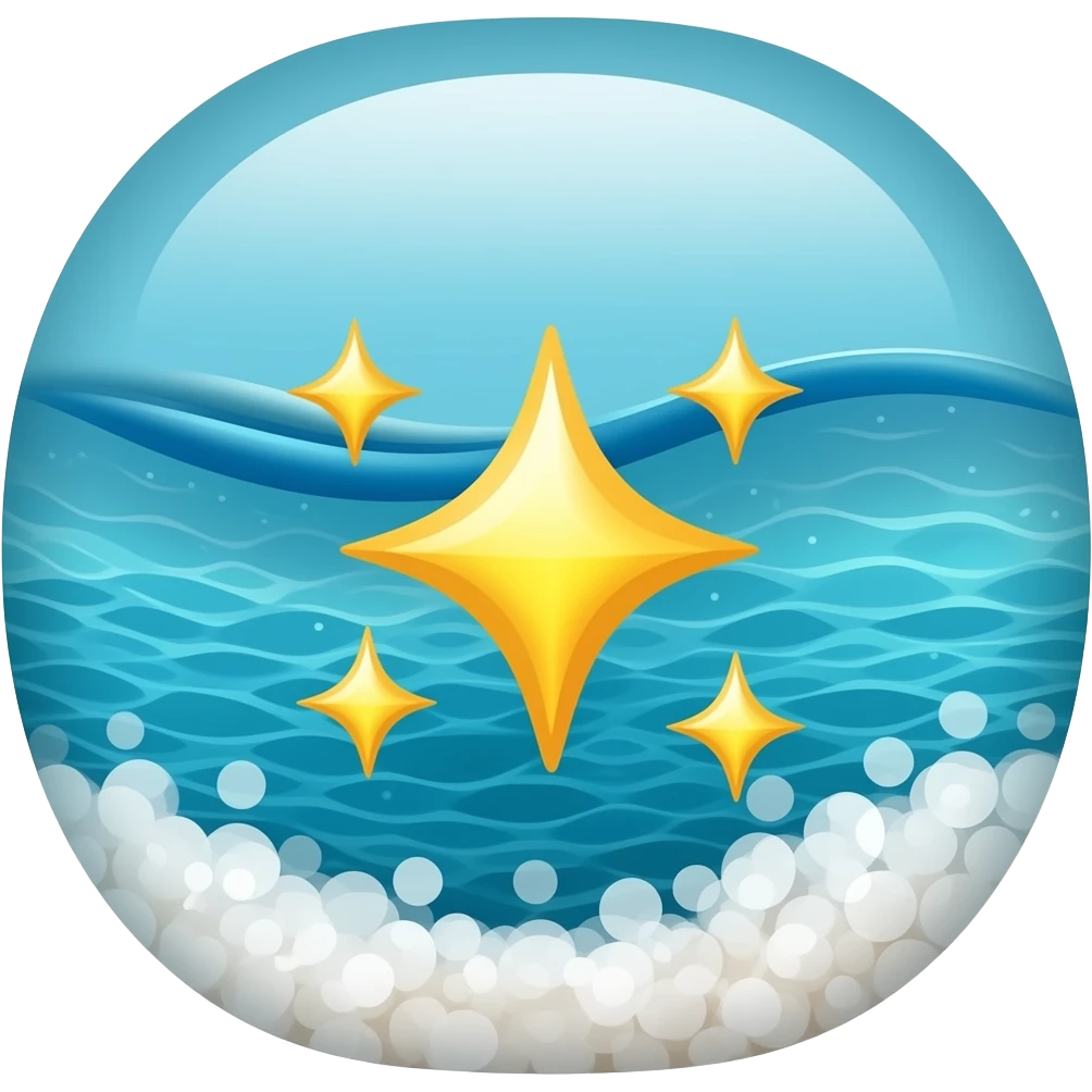 Sparkle emoji but with sea salt / ocean vibes emoji | AI Emoji Generator