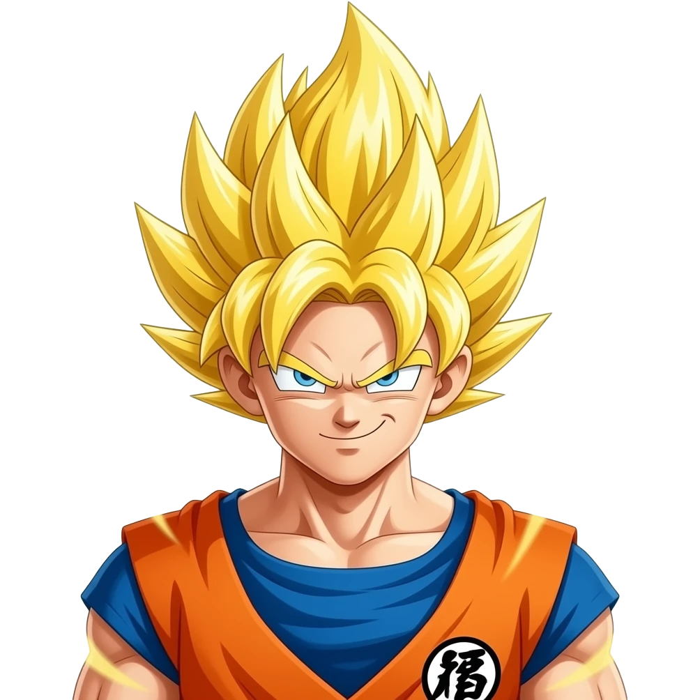 Goku qui se transforme en super saiyen emoji