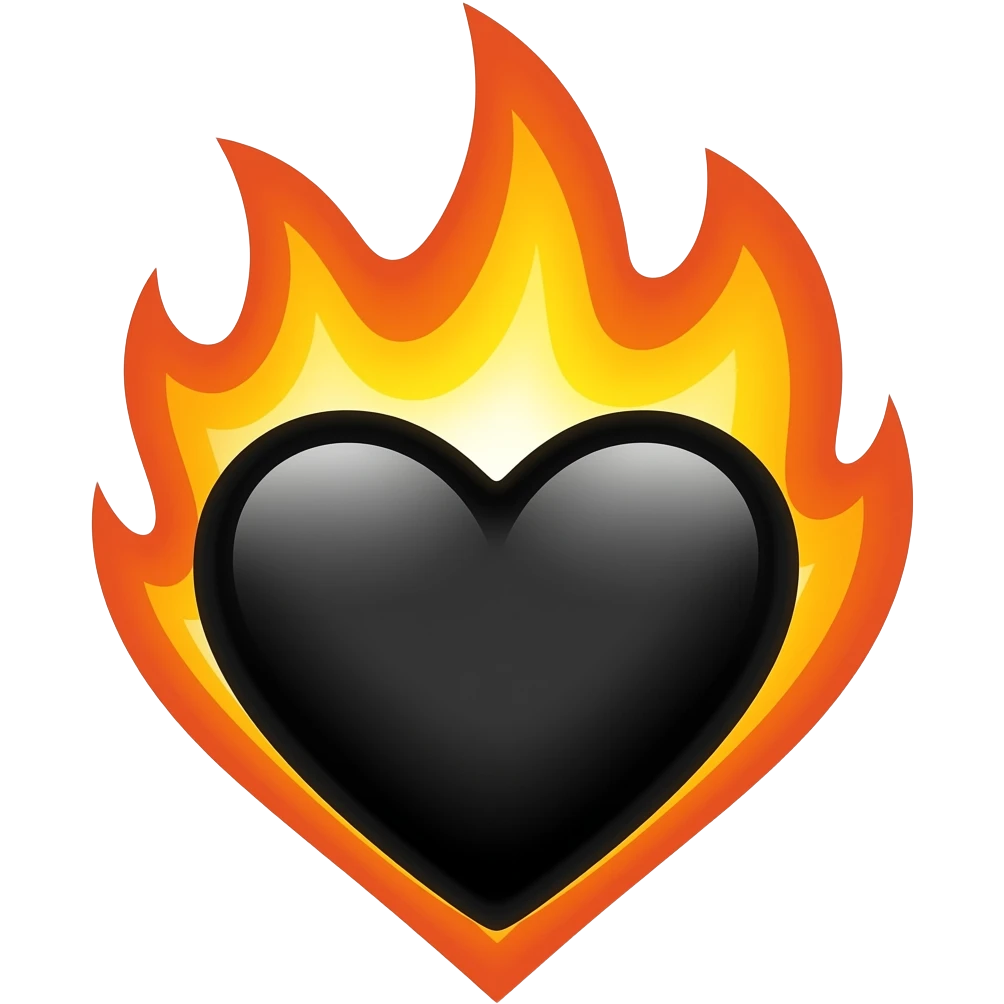 🖤+🔥 emoji