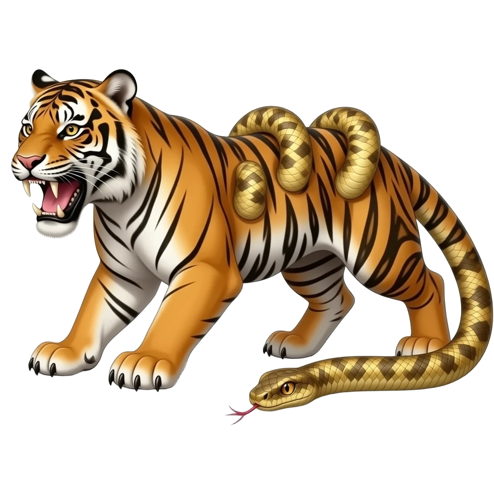 Smilodon transforms into a snake emoji
