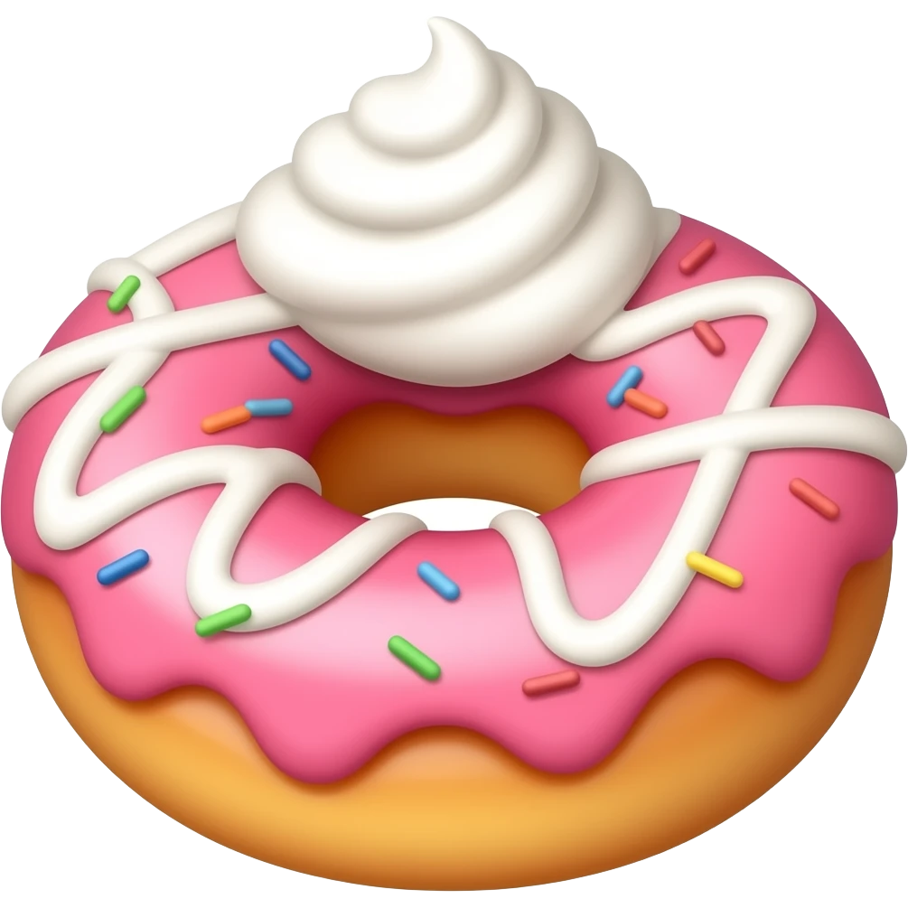 Beignet à la pomme et chantilly emoji