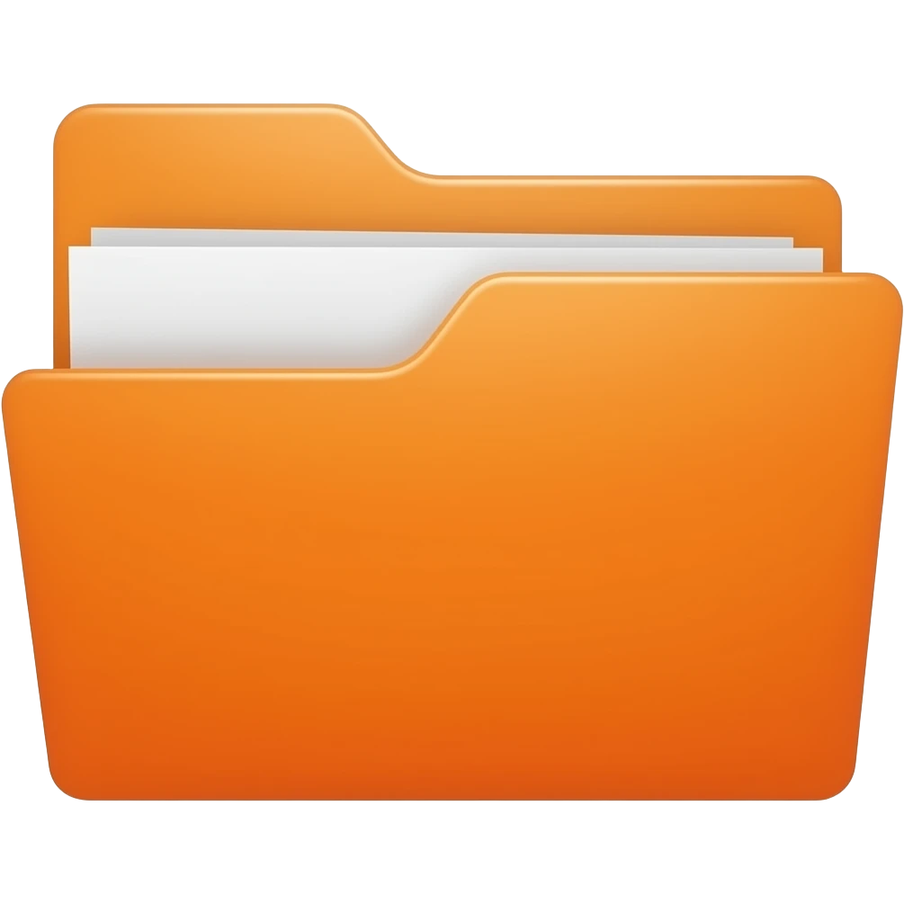 Orange file folder emoji