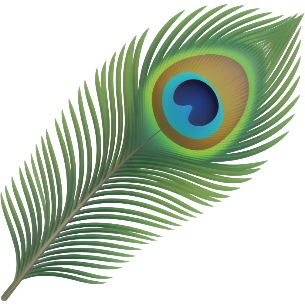 Peacock feather emoji