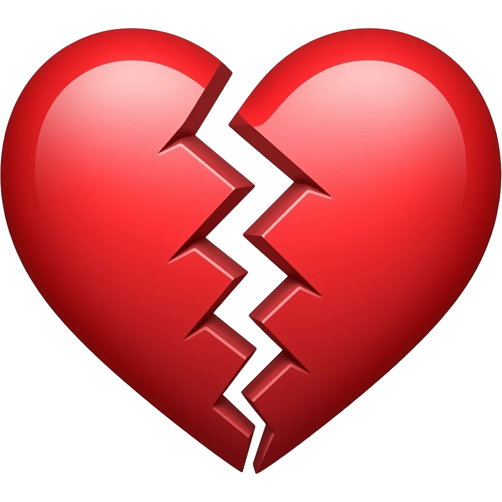 Broken heart emoji