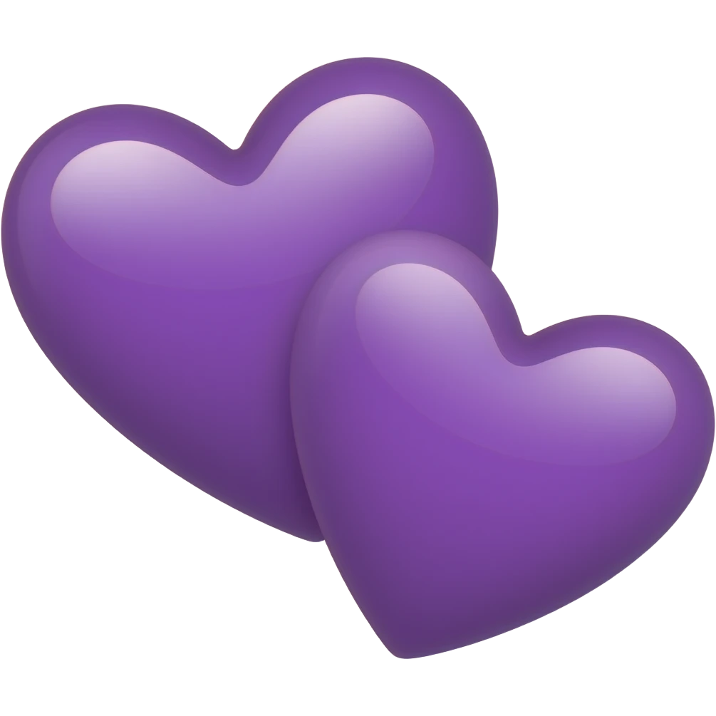 two purple hearts emoji