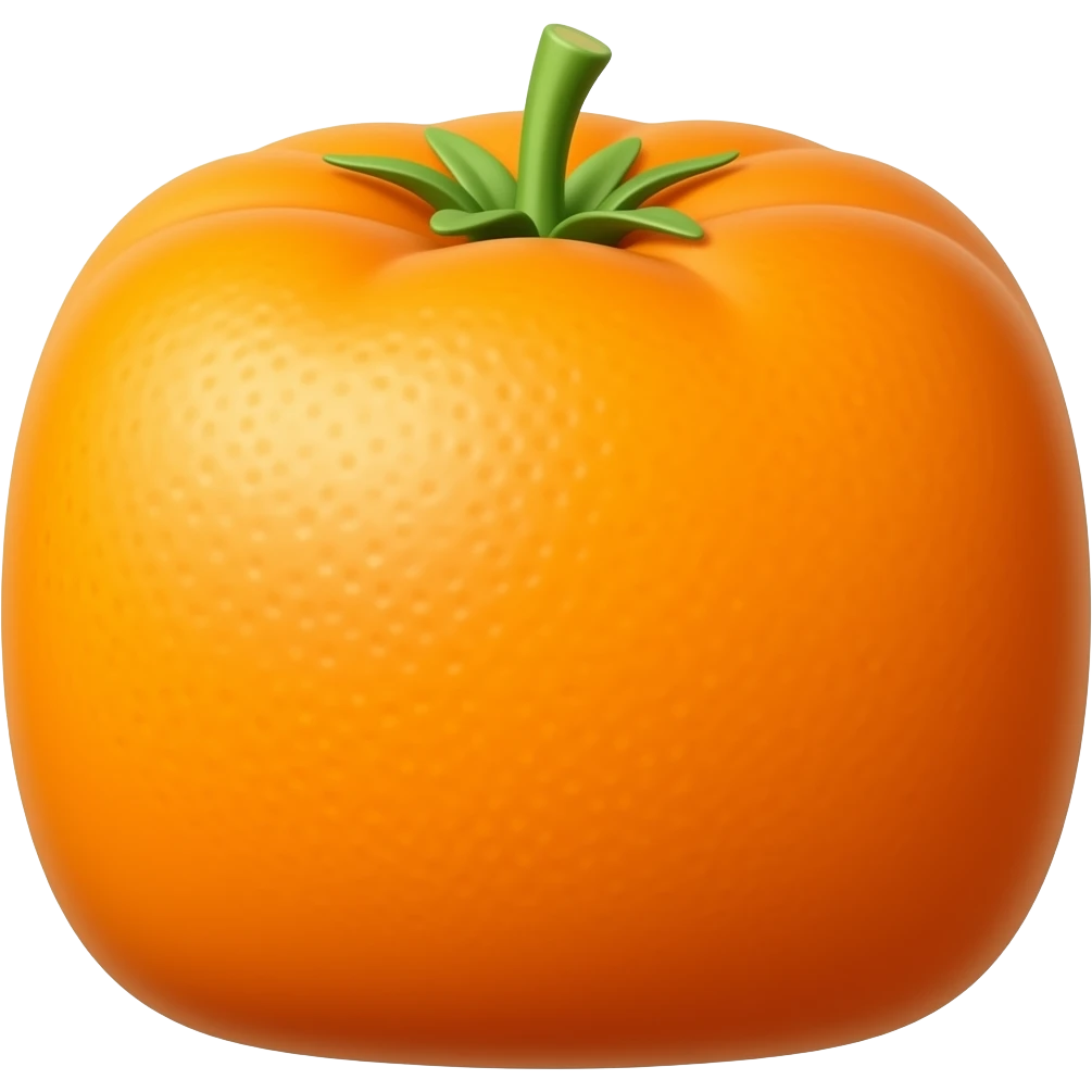 square orange fruit emoji