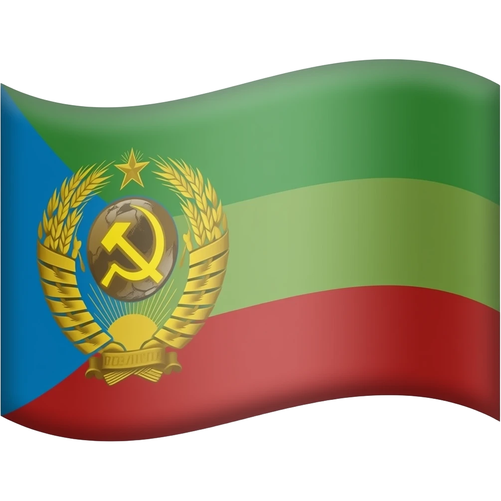 Flag of Soviet Union with green emoji