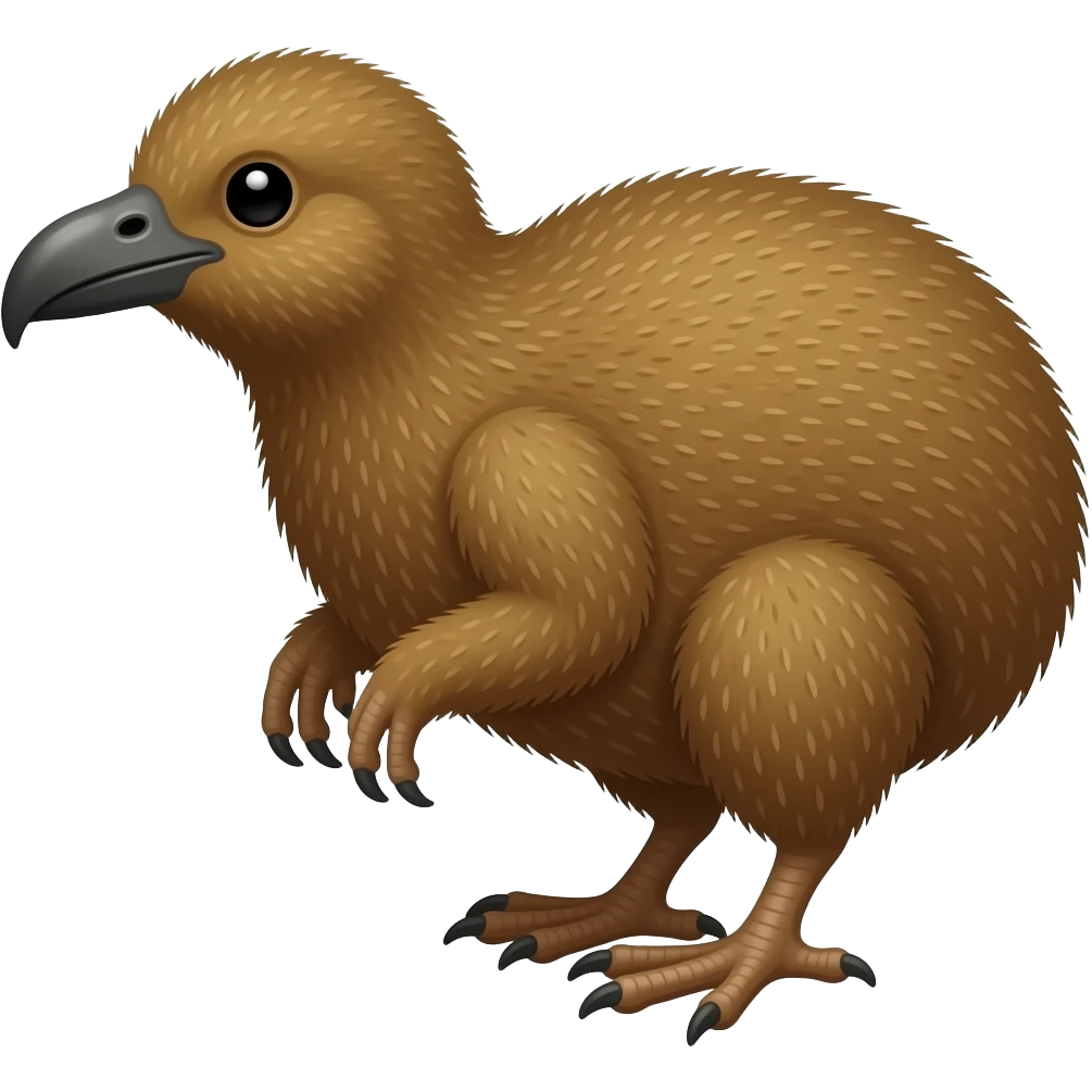Kiwi bird (brown fliteless bird new Zealand emoji