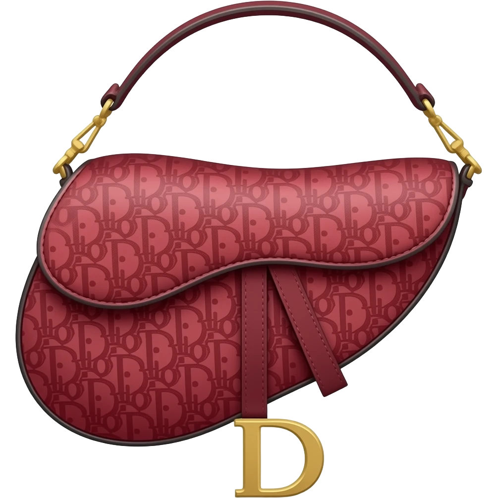 cherryred dior saddle bag emoji
