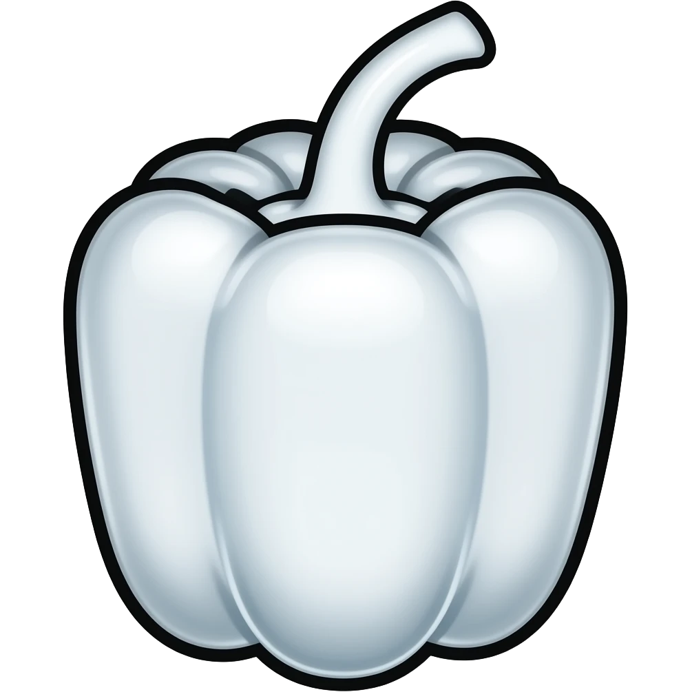 고추 투명 겉선만 검정 길게 emoji