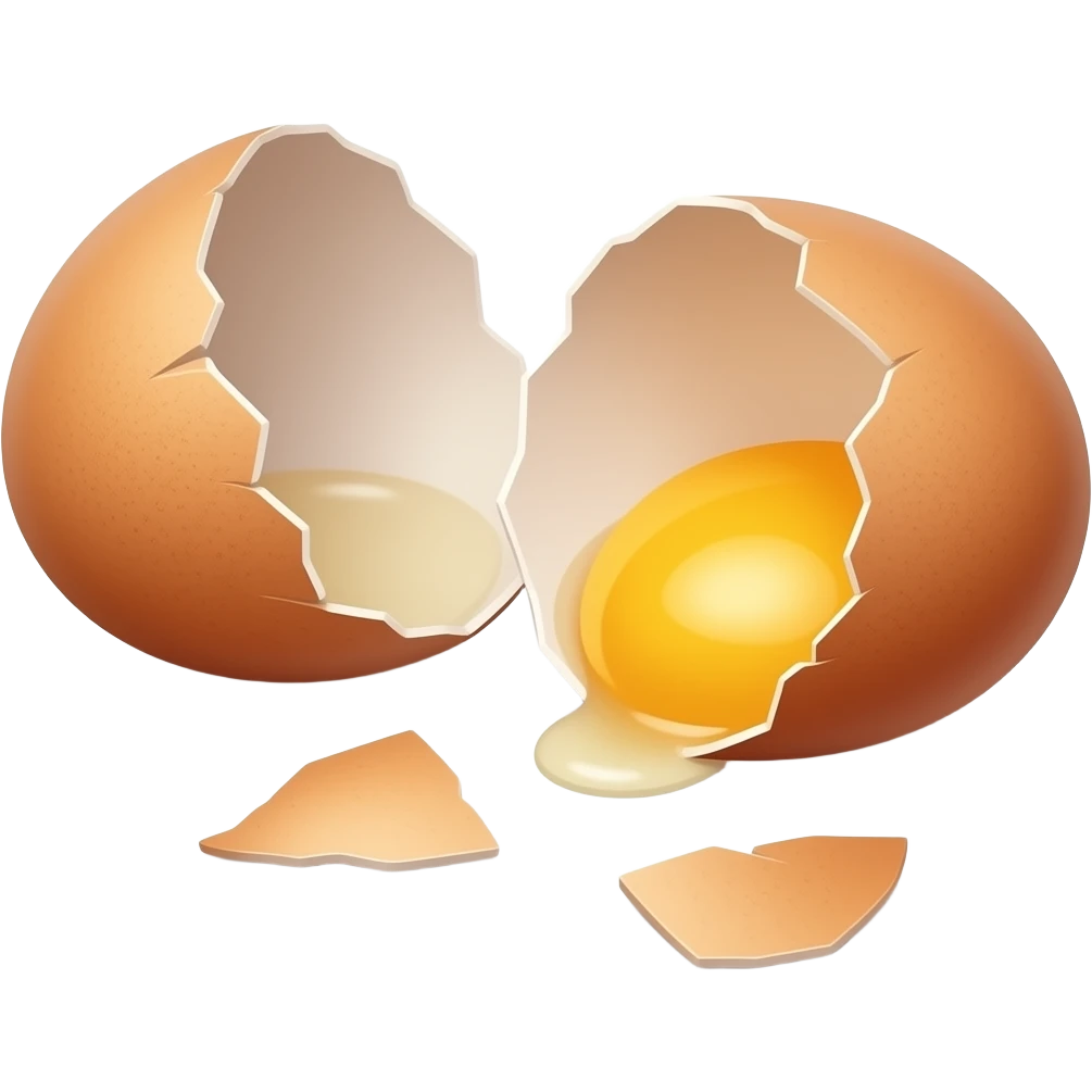 broken eggshells on the ground emoji