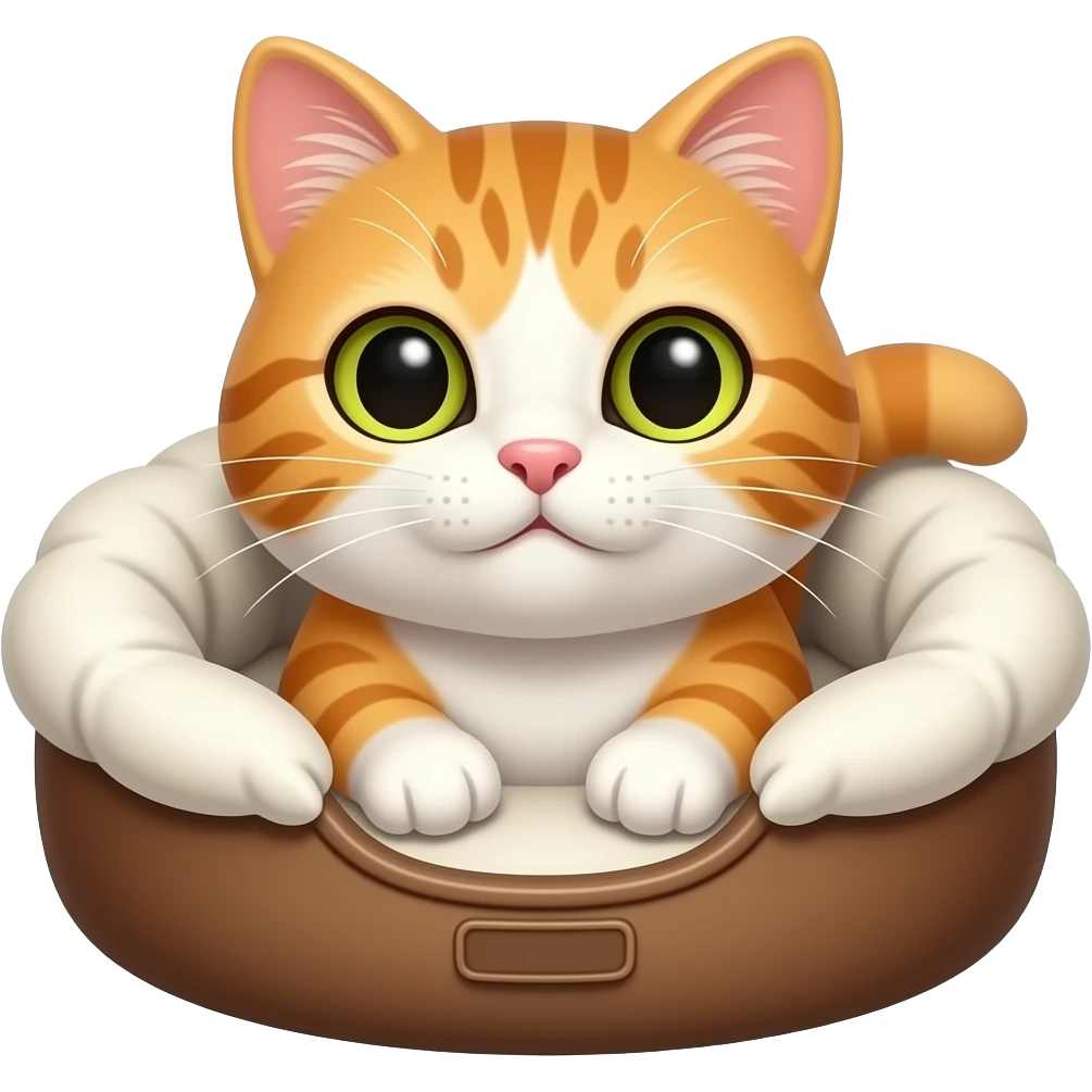 a cat bed without a cat emoji