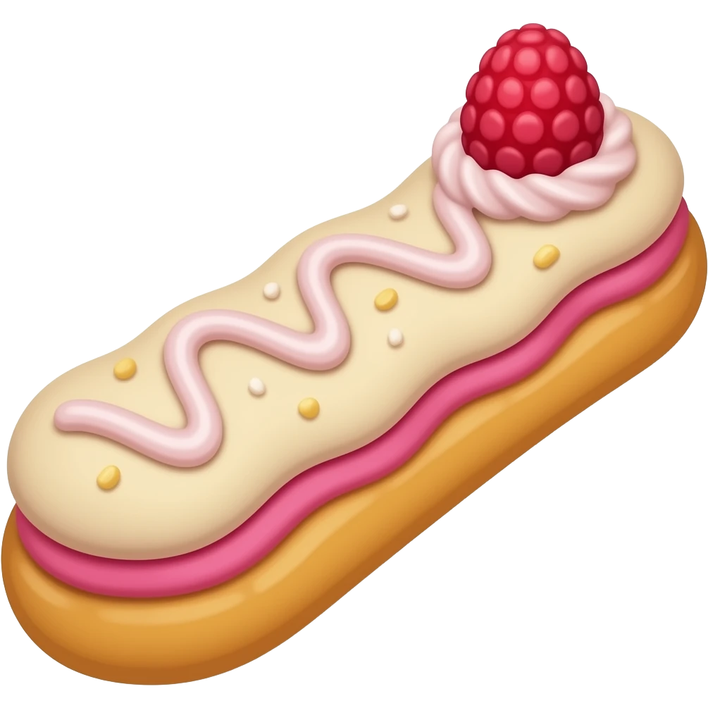 Эклер с малиновым кремом emoji