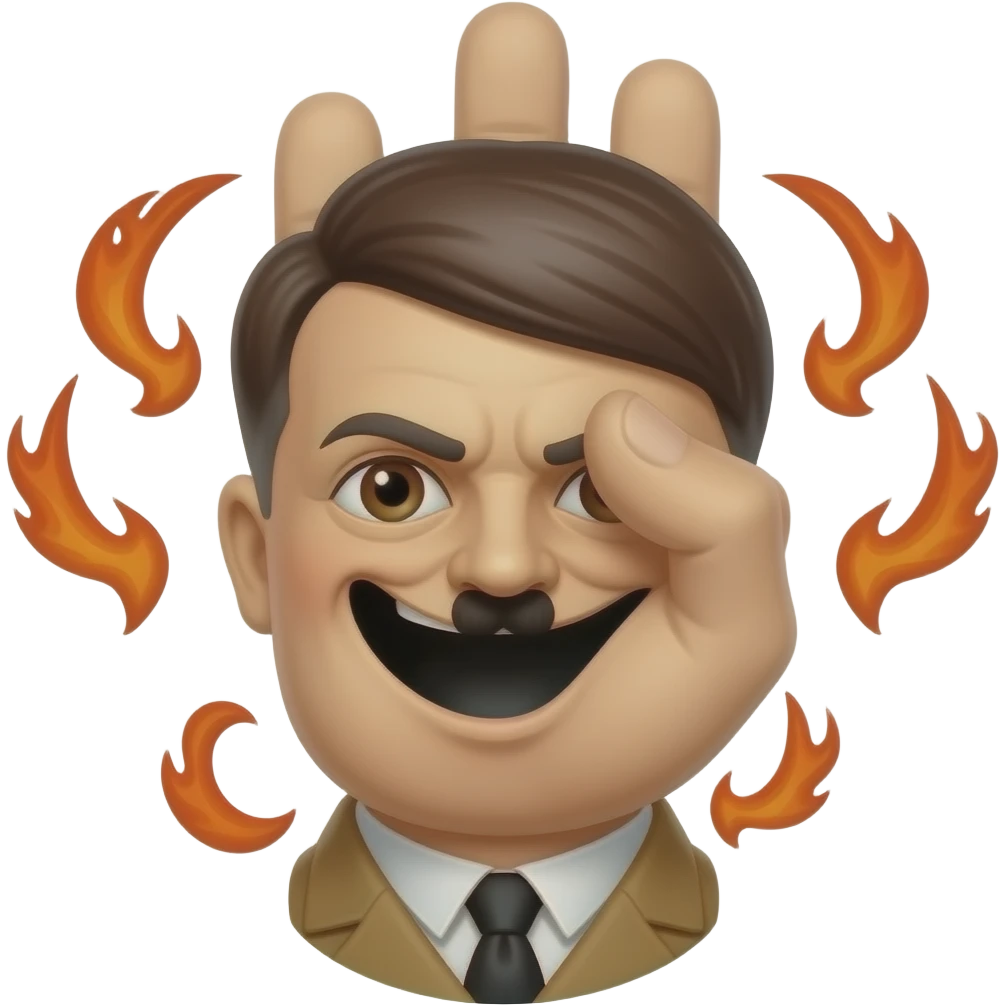Hitler hell yeah hand emoji