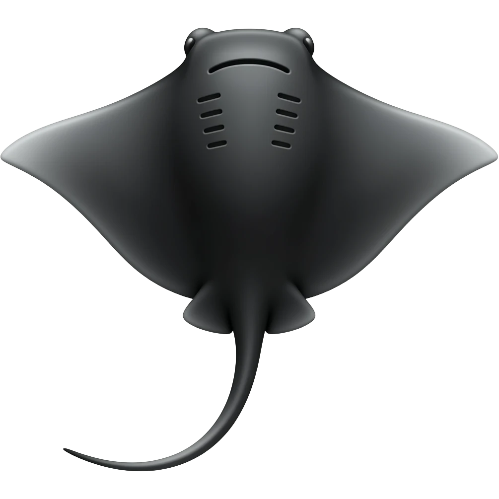 I wanted a whole black ventral of  an stingray，and the tail is two times longer emoji