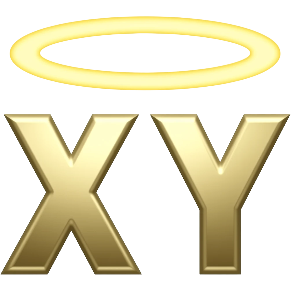 the letter "XY" with a holy halo ring emoji