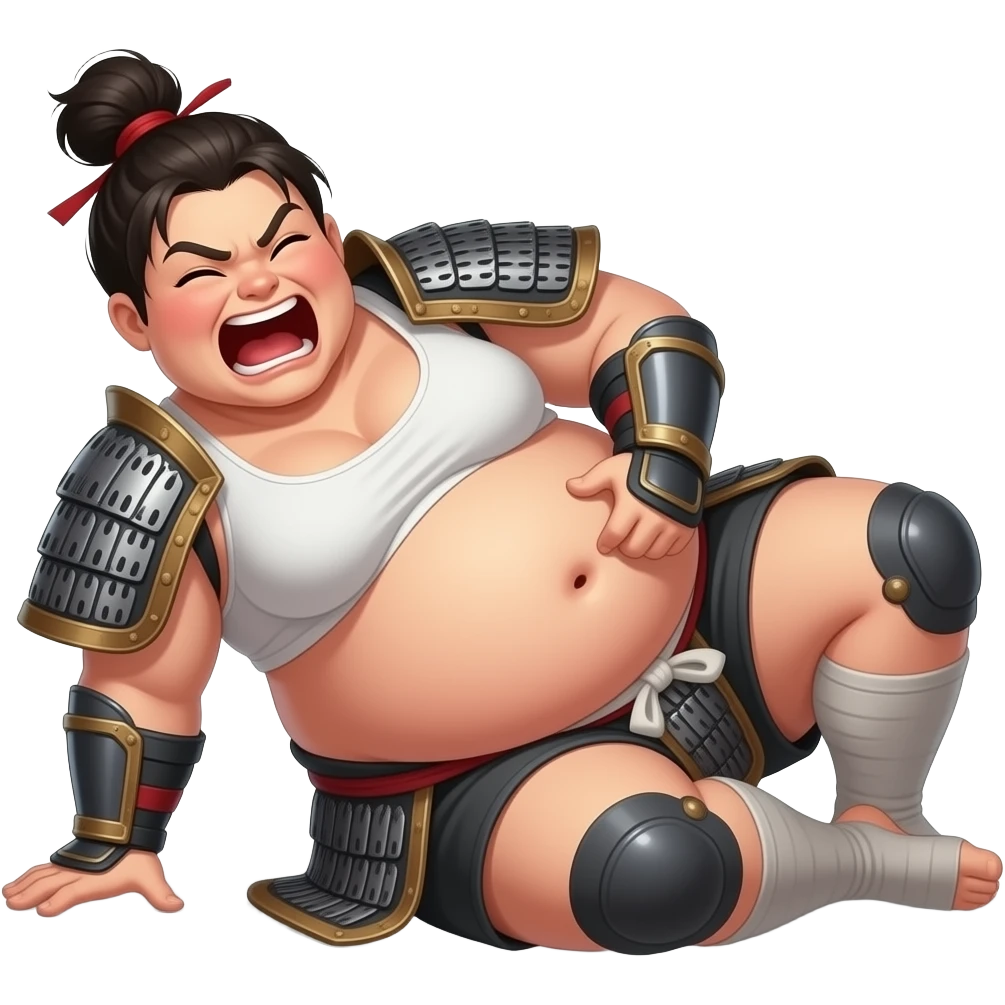 Make this sumo warrior girl get stuffed,her belly will be so big it would look like she has pregnancy bloating,dare to tickle that sumo warrior girl’s bellybutton,her gut rumbling echoes loud so you can listen to that full tummy,Fat sumo warrior girl rolls around. emoji