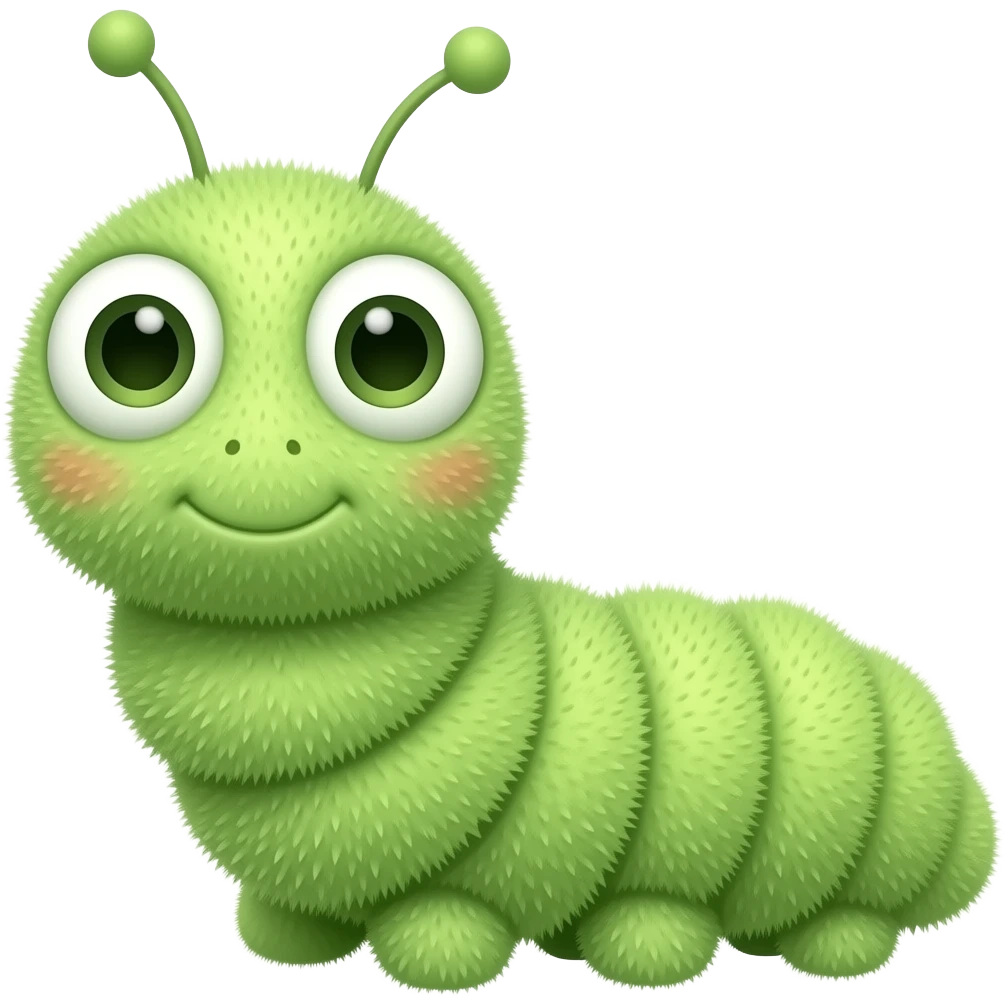 Fuzzy the caterpillar emoji