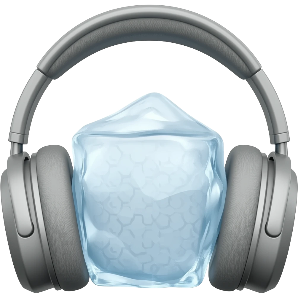unos audifonos con hielo emoji