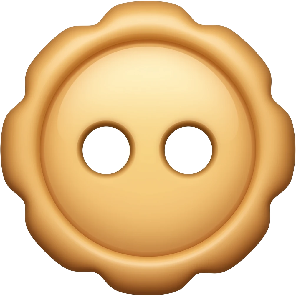 Cookie shaped like a button emoji