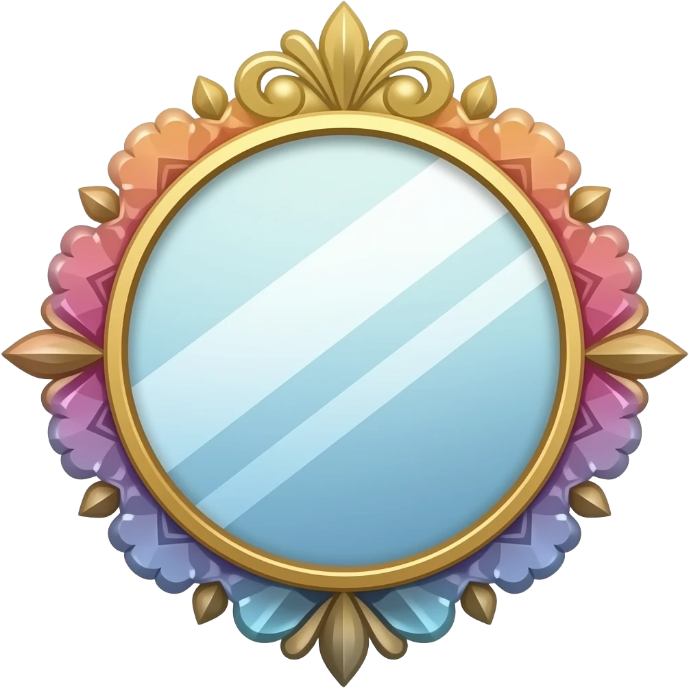 fancy gradient mirror emoji