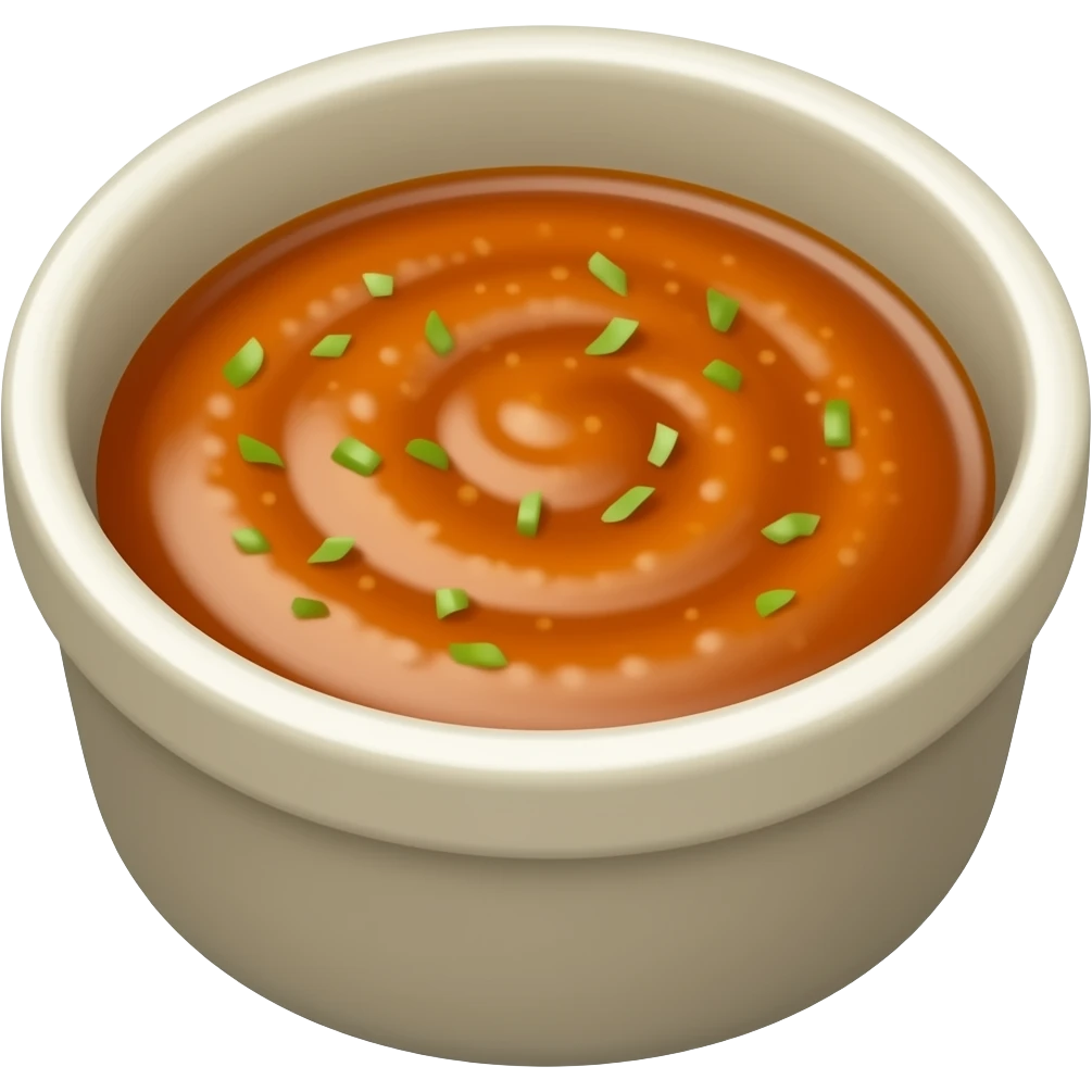 종지그릇에 있는 양념치킨소스 emoji
