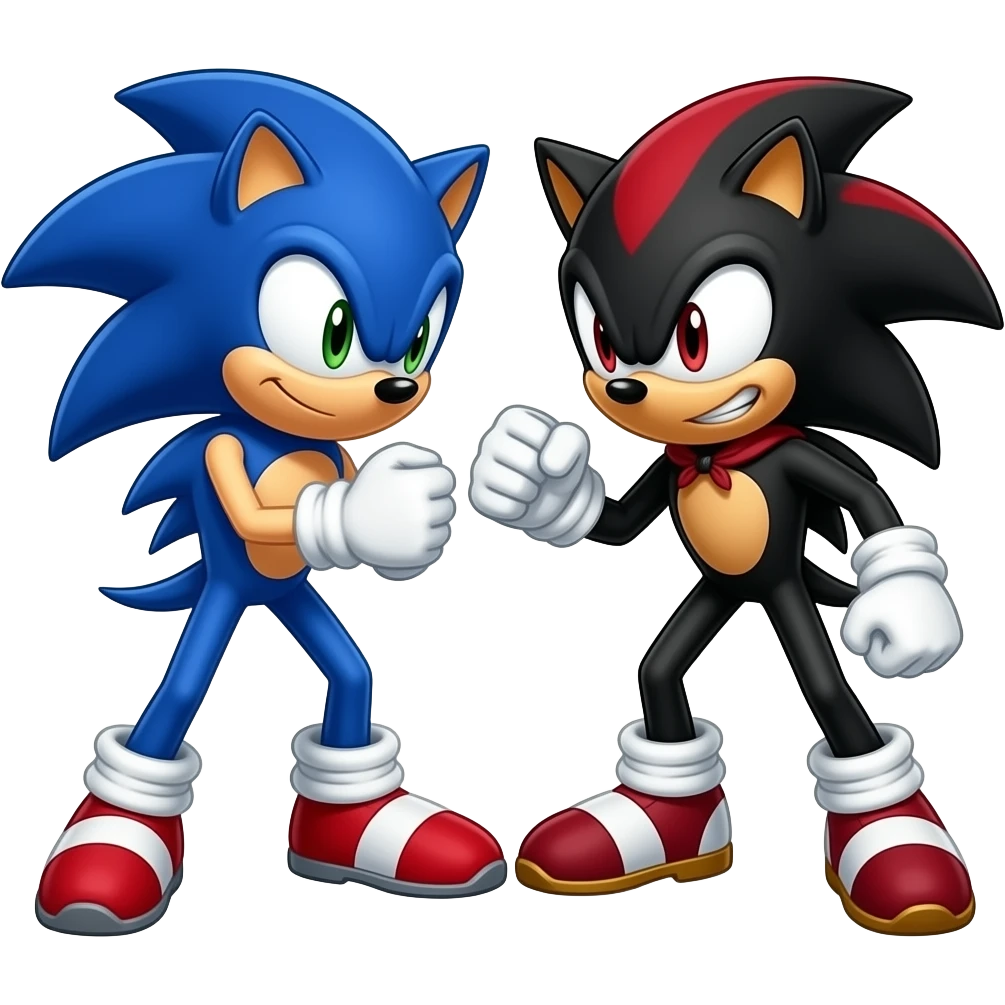 Sonic vs  shadow emoji