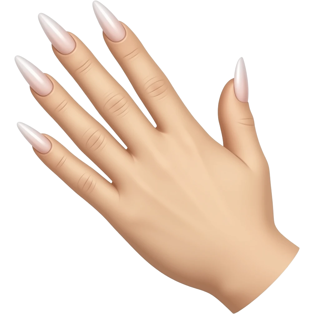very long nails with hand emoji