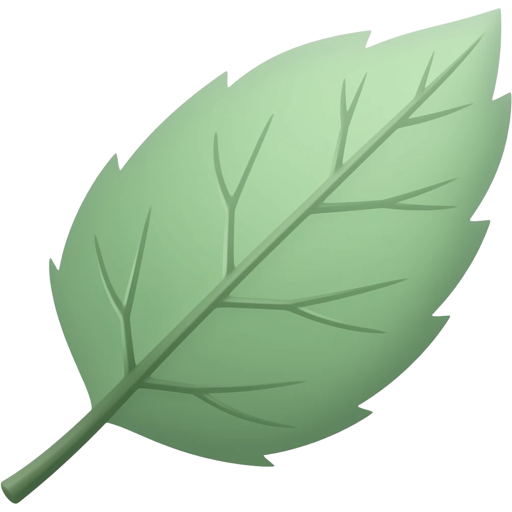 Sage colored Leaf emoji