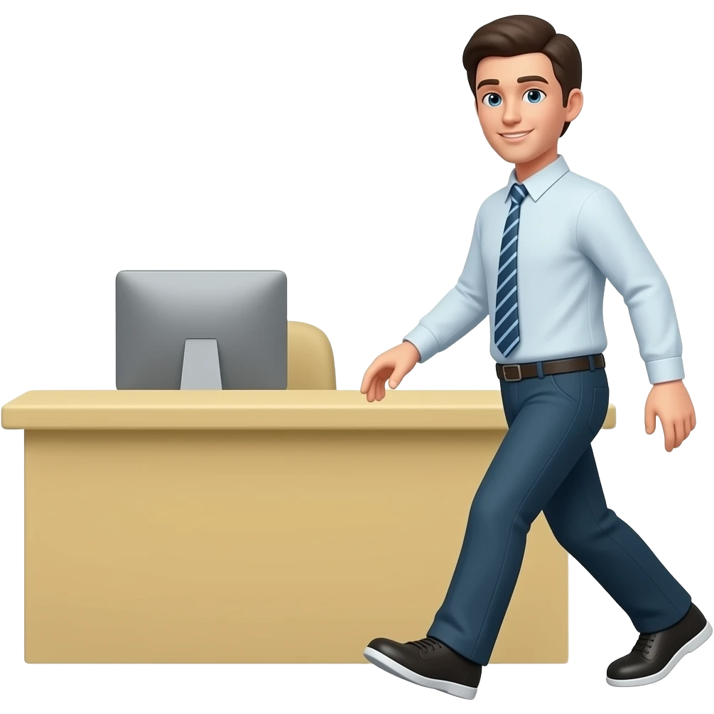 I walk to the front desk emoji