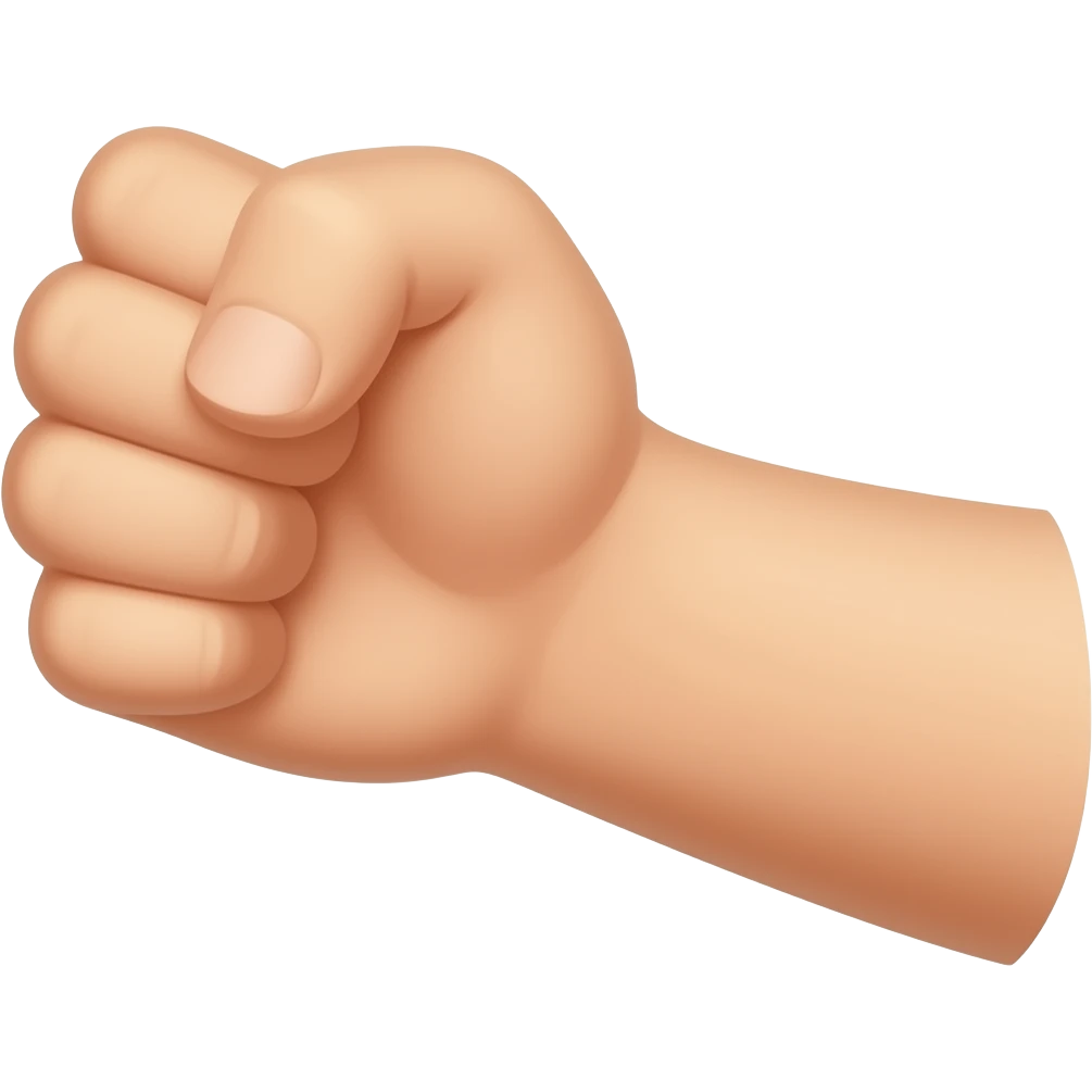puño lateral con antebrazo emoji