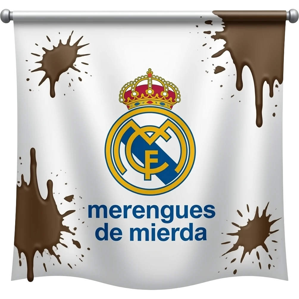 hazme la bandera de Real Madrid manchada de mierda con mucha que ponga ...