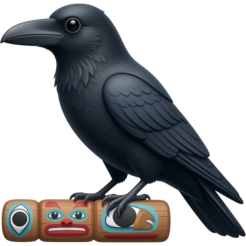 Canada Crow totem emoji