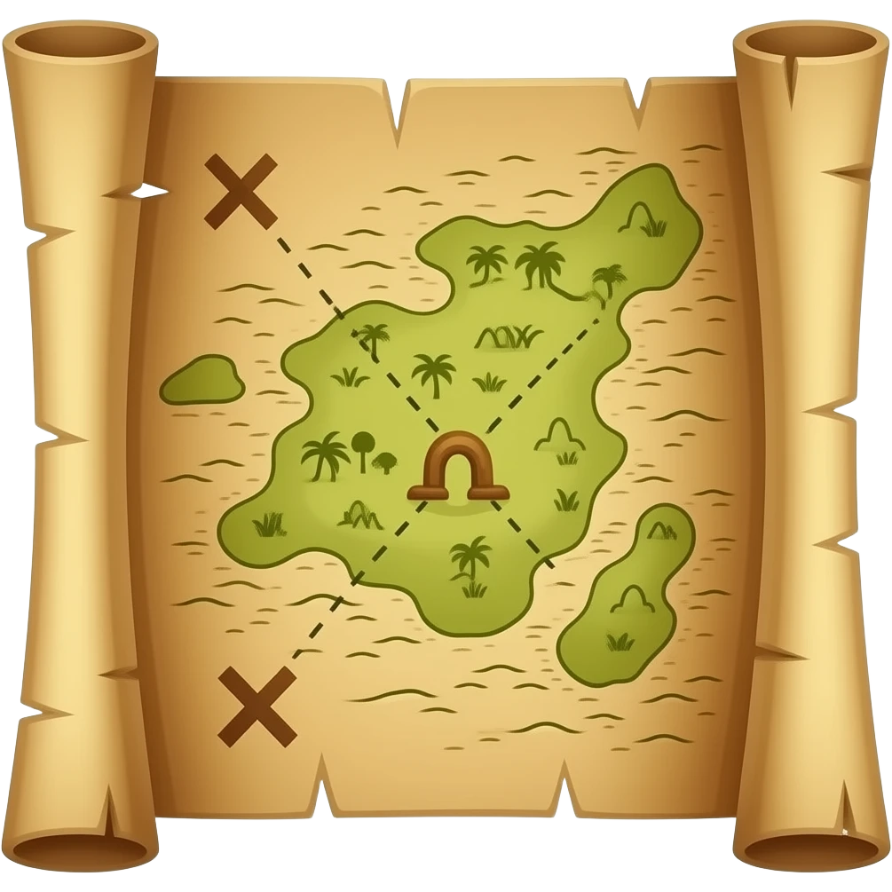 treasure map emoji