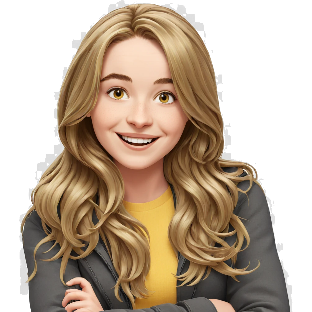 smiling girl with long hair emoji