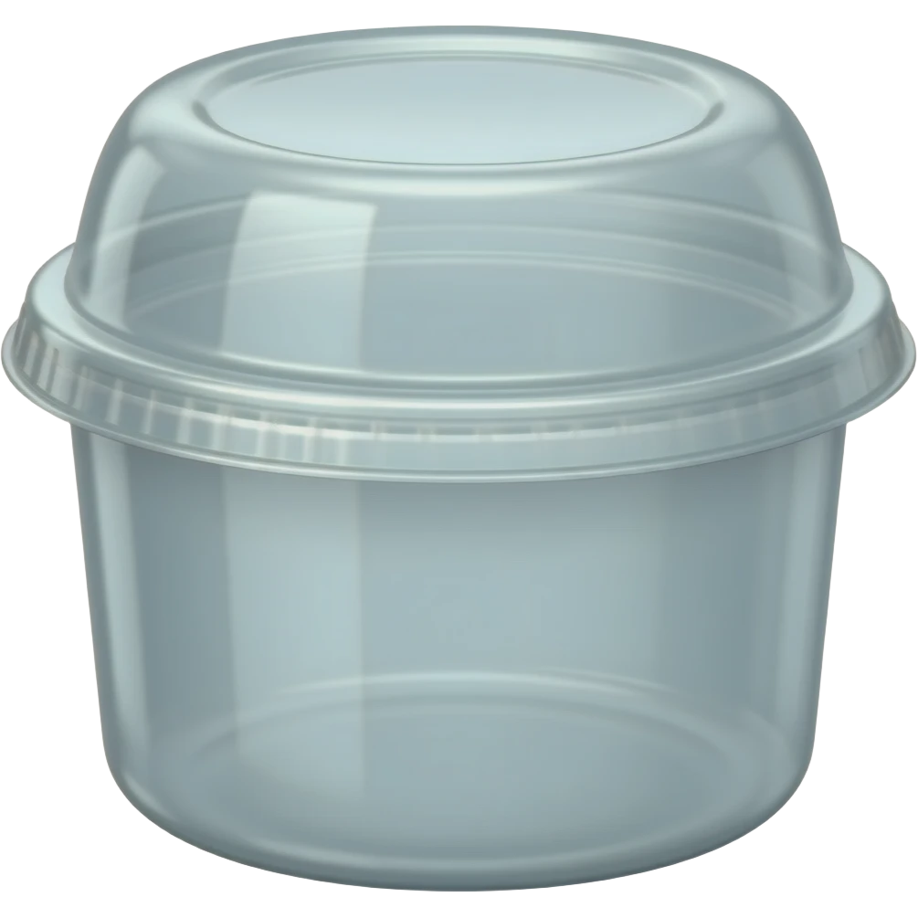 Tupper de plastico descartable emoji