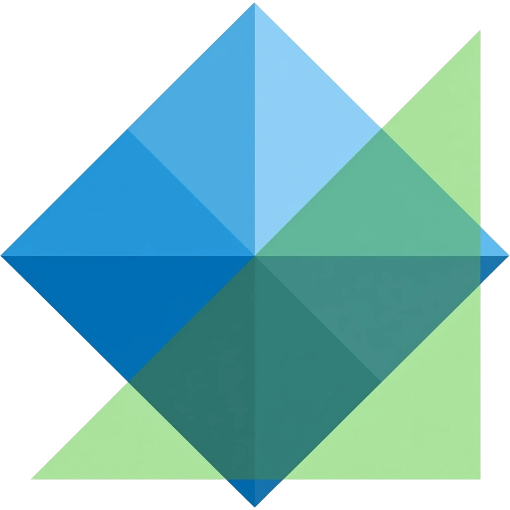 Blue and green emoji